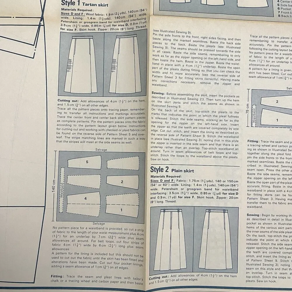 Vintage Designer Sewing Patterns Uncut Lot Of 4 Childs Coat Skirts Shirts